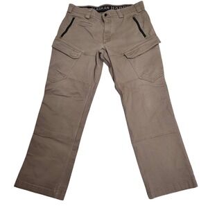 Duluth Alaskan Hardgear Pants 38x30 Mens Relaxed Fit Cargo Work Utility Tan